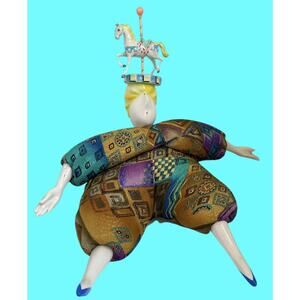 Poupees By Isabelle Art Doll 16.25” Carousel Horse Head Dress Signed Serge 92